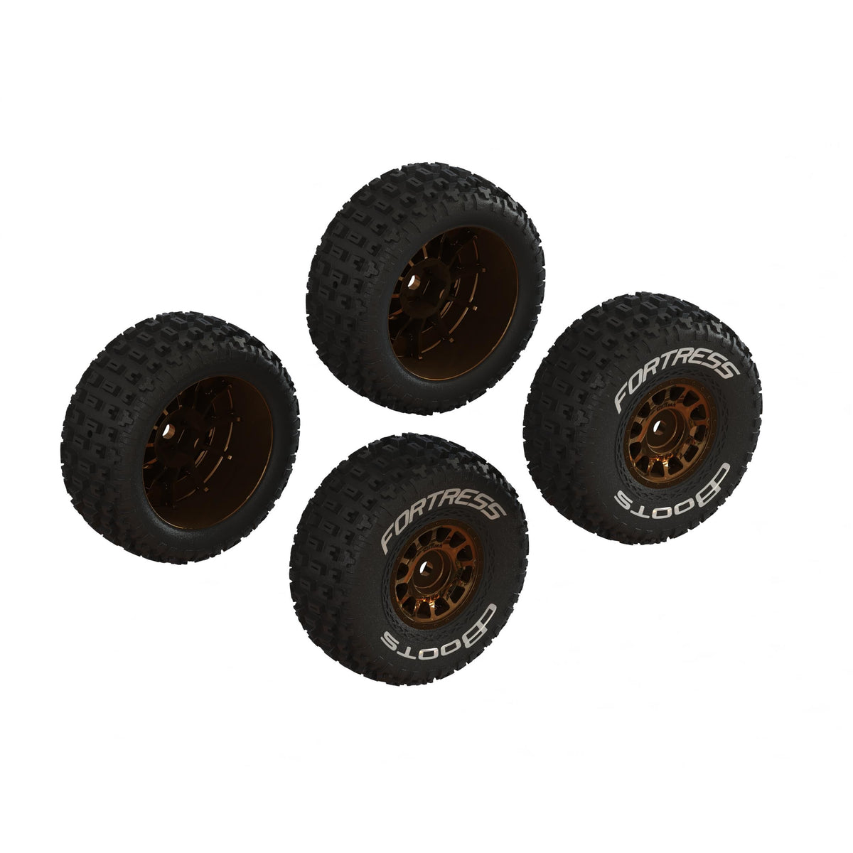 dBoots 'FORTRESS' Tire Set Glued (Bronze) (2 Pairs)