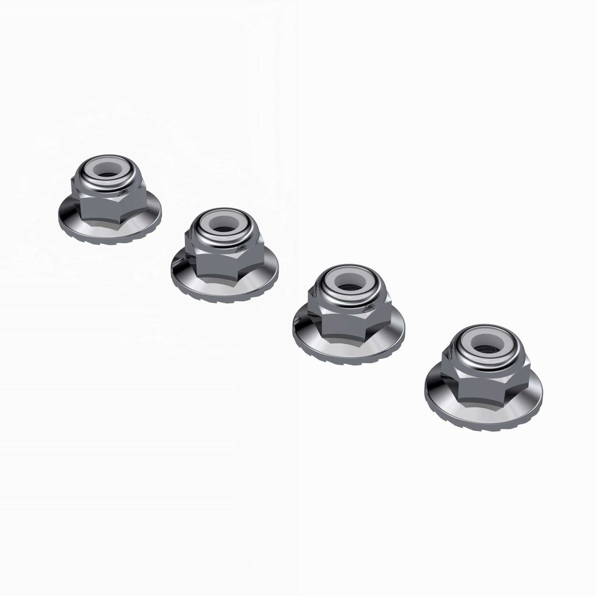 Wide Flanged Nyloc Nut M4 (4Pcs)