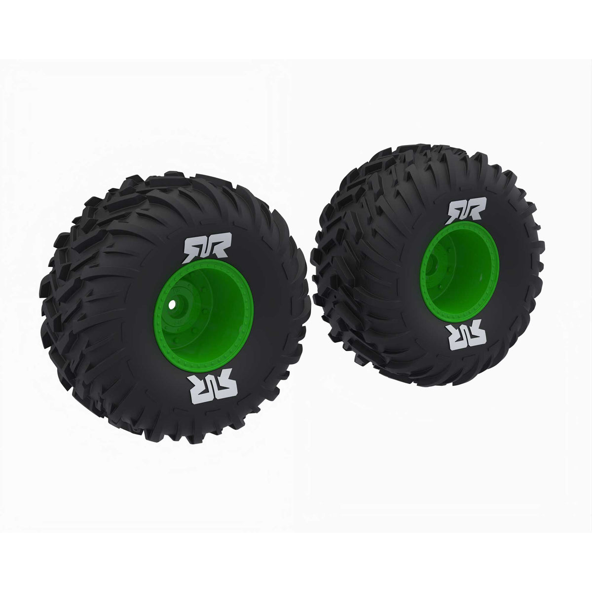 dBoots Cut Chevron MT Tire Set Glued - Green