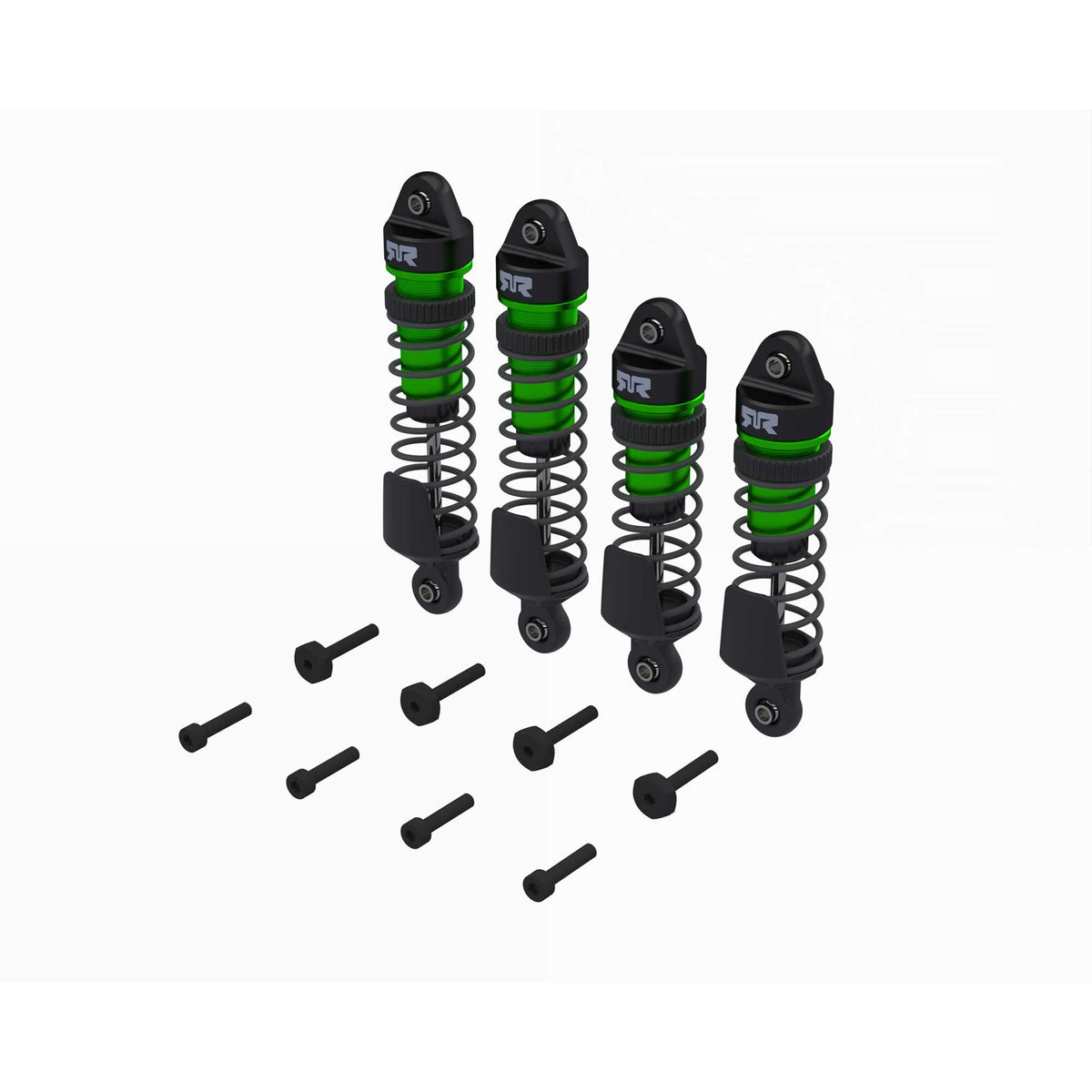 Shock Set, F/R Assembled,700cSt Oil (Green) (4Pcs) - Mini