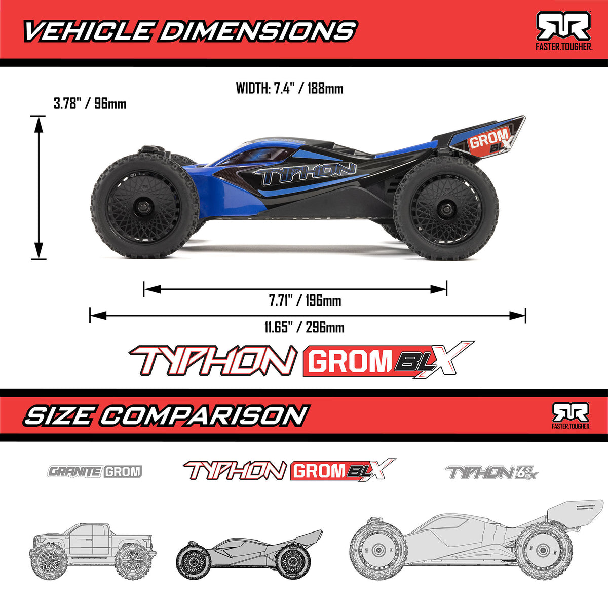 1/14 TYPHON GROM 223S DSC 4X4 RTR Brushless Buggy (Battery & Charger Included)