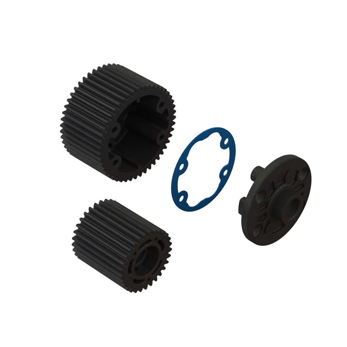 Diff Case and Idler Gear Set (47/29T, 0.8M) (BLUE)