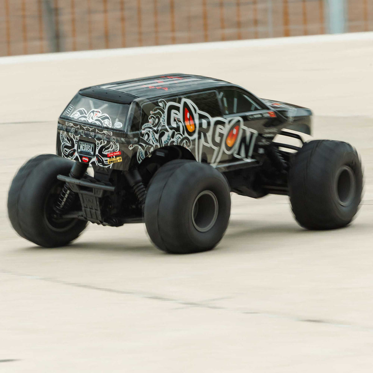 1/10 GORGON 2WD RTR Brushed Monster Truck (Battery & Charger Included), Gun Metal