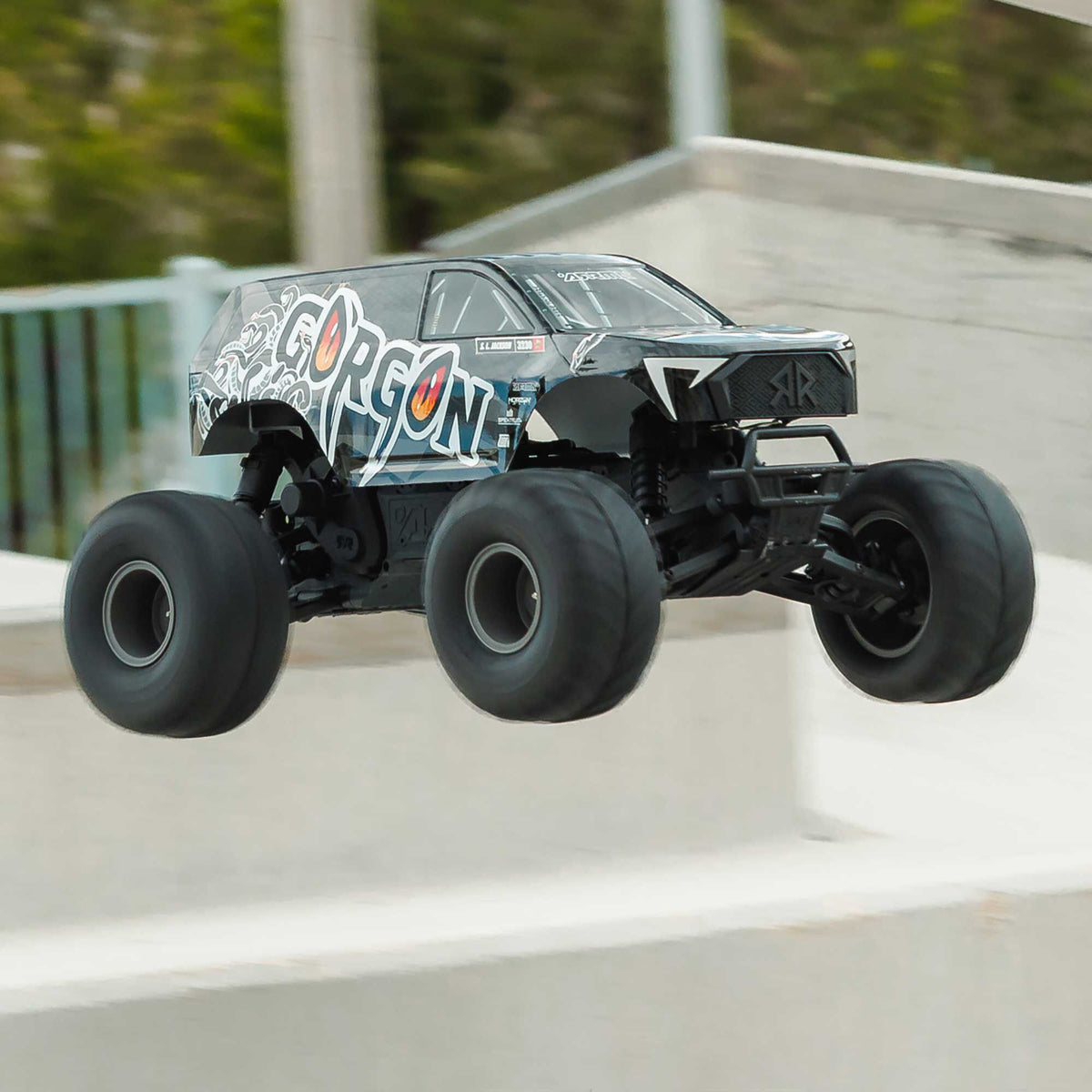 1/10 GORGON 2WD RTR Brushed Monster Truck (Battery & Charger Included), Gun Metal