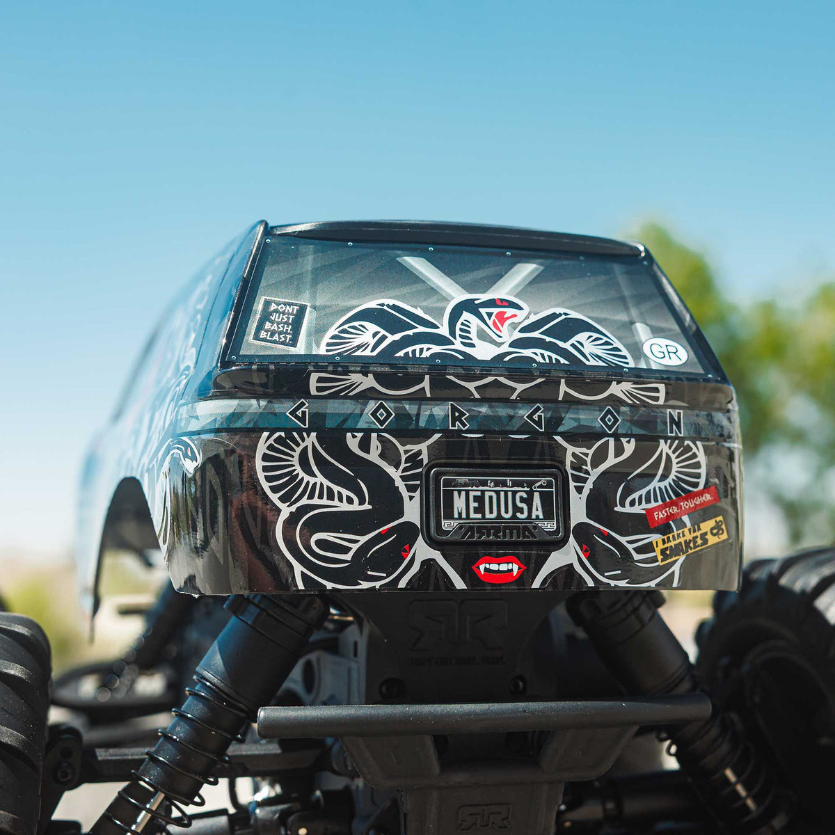 1/10 GORGON 2WD RTR Brushed Monster Truck (Battery & Charger Included), Gun Metal
