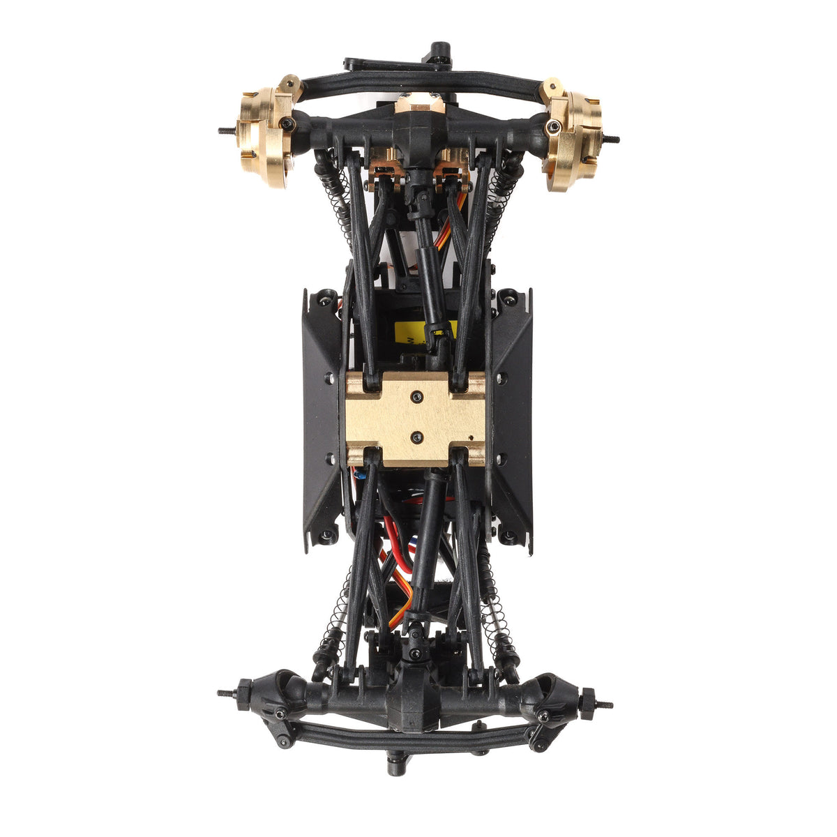 Chassis Skid Plate, Brass 19.5g: AX24