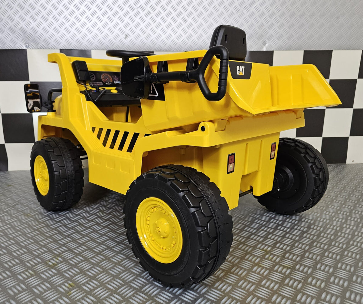 Caterpillar dumper 12V kids' tractor – 1 seat