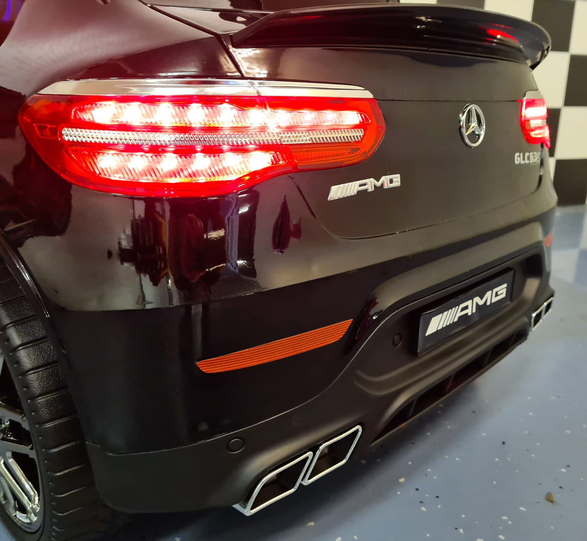 Mercedes-Benz GLC 63 AMG 12V electric car for kids – 1 seat, metallic black