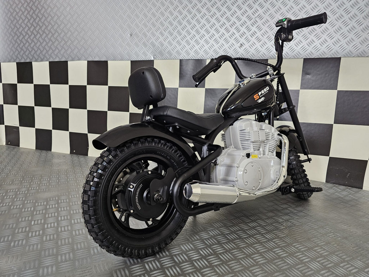 Chopper 24V electric motorbike for kids – black