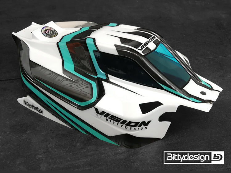 Body VISION 1/8 Buggy Mugen MBX8 Eco (Clear) Pre-Cut