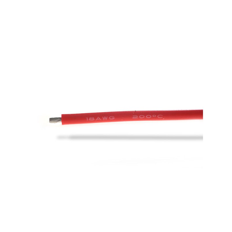 18AWG (0,81mm²) silicone wire, red - 1m
