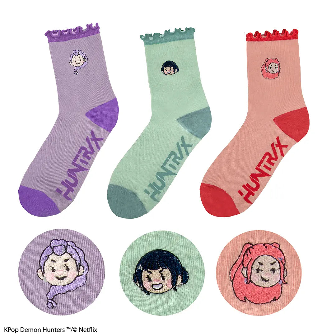 Socks Set of 3 - Huntr/x - KPop Demon Hunters