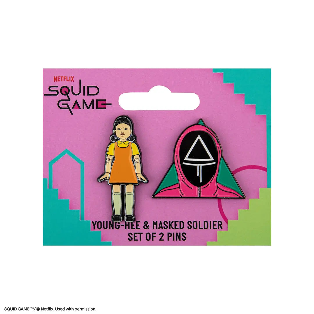 Pin set of 2 Young-hee & soldier - Squid Game