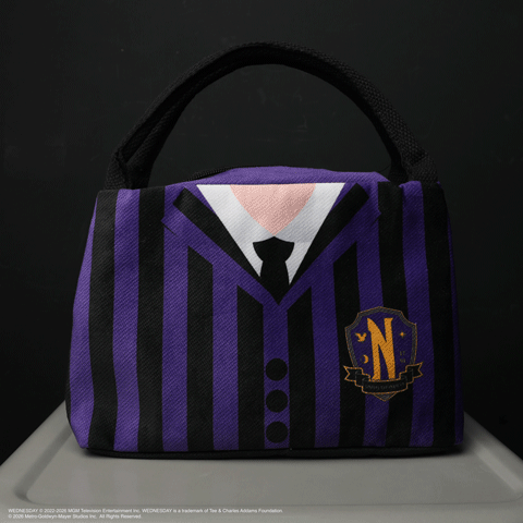 Lunch bag - Nevermore Black & Purple - Wednesday