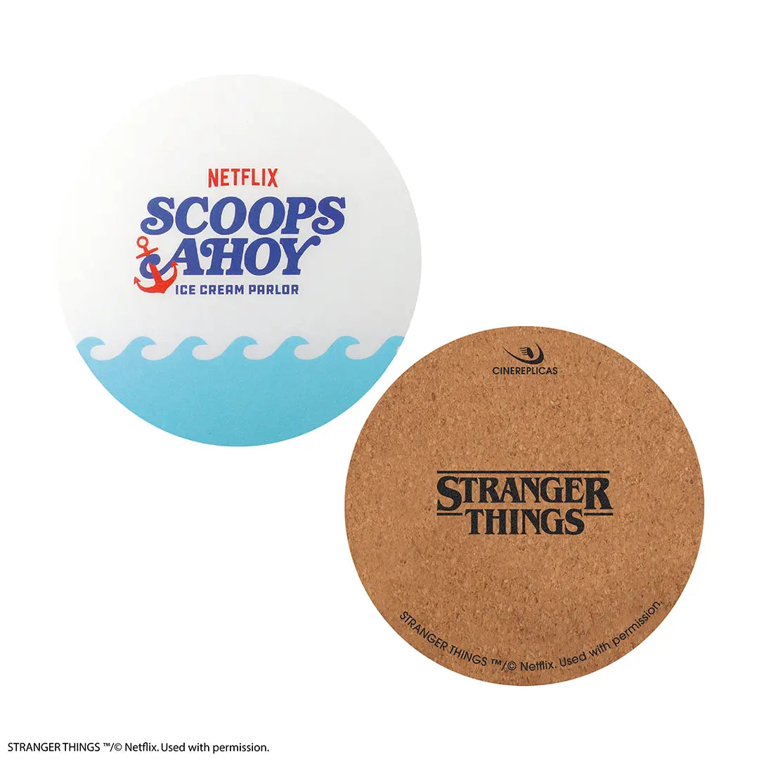 Set of 4 coasters Scoops Ahoy - Stranger Things