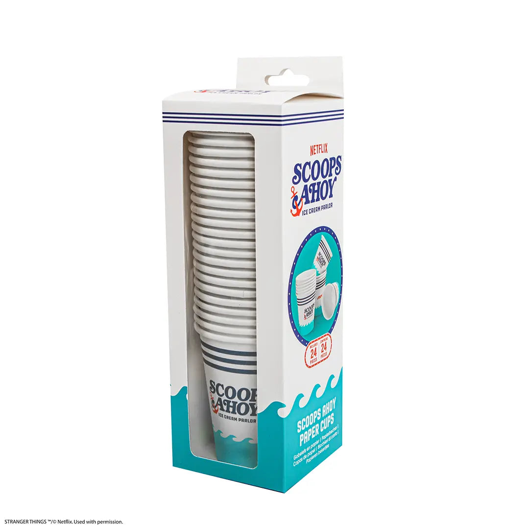 24 paper cups Scoops Ahoy - Stranger Things