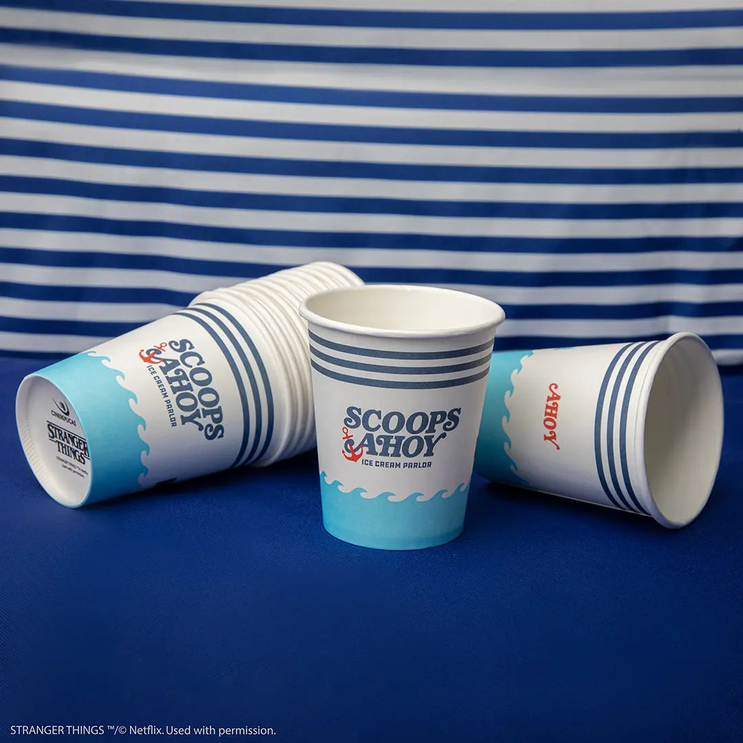 24 paper cups Scoops Ahoy - Stranger Things