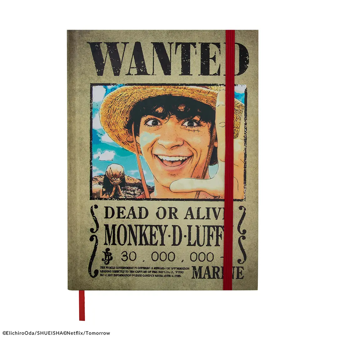 Hard cover notebook Luffy Wanted - One Piece