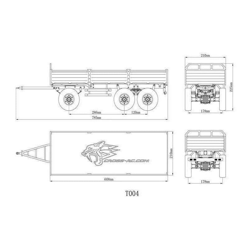 Tractor Trailer T004A 1/12