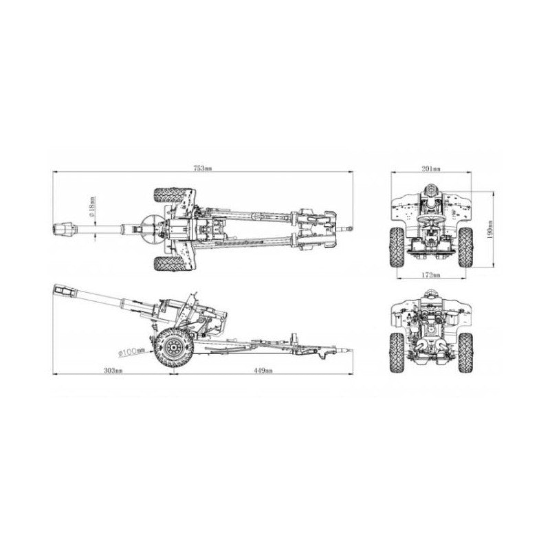 D20 152mm Howitzer 1/12