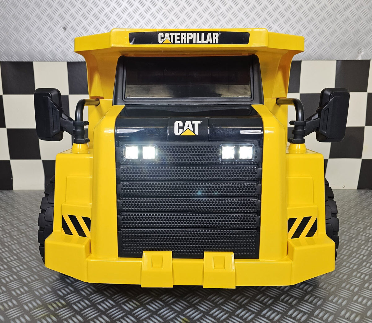 Caterpillar dumper 12V kids' tractor – 1 seat
