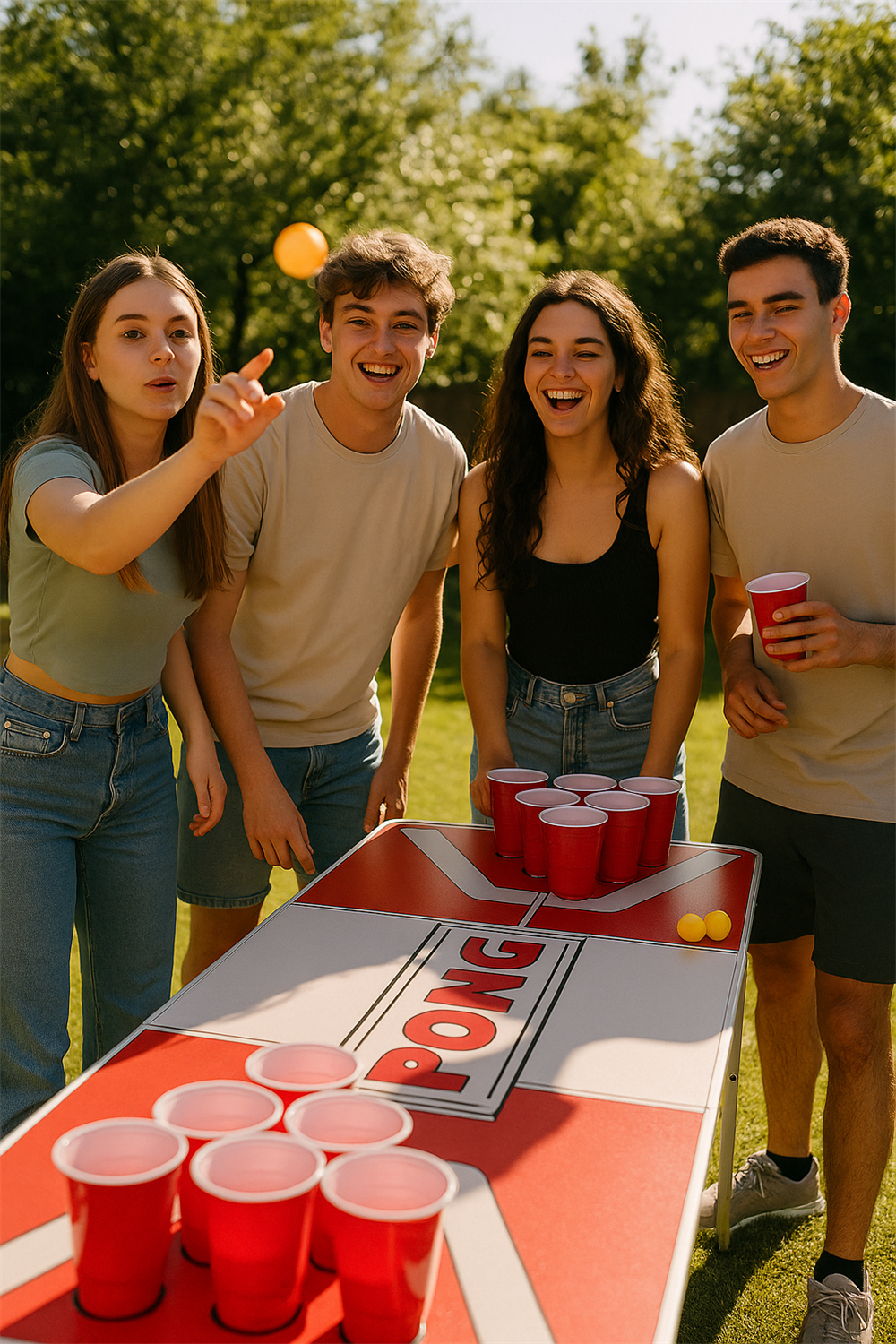 Stanlord Beer Pong Table Foldable - Official Size