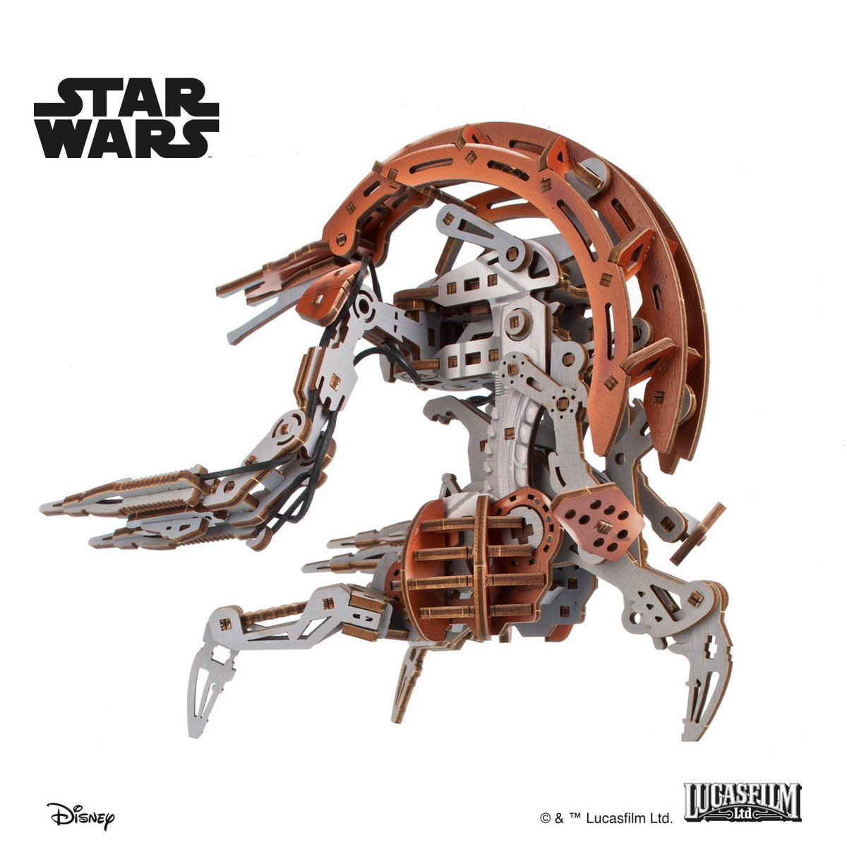UGEARS Star Wars Droideka – 3D træbyggesæt med transformation (180 dele)