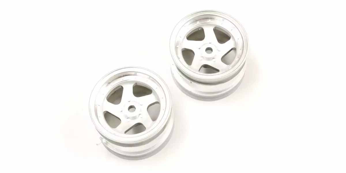 Kyosho Optima Satin Chromed 1.7 inches 5 Spokes Wheel (2)