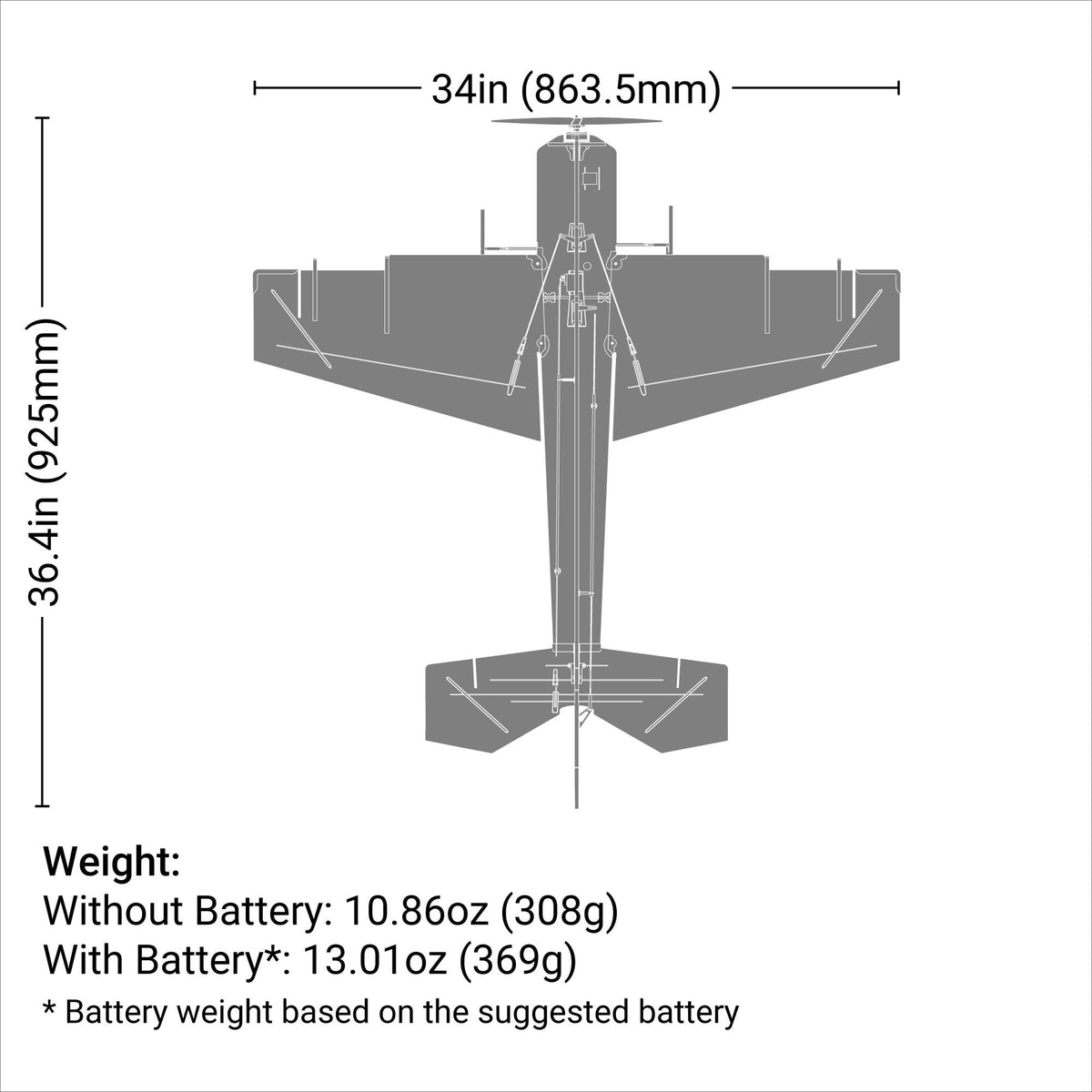 Eratix 3D Flat Foamy 860mm PNP