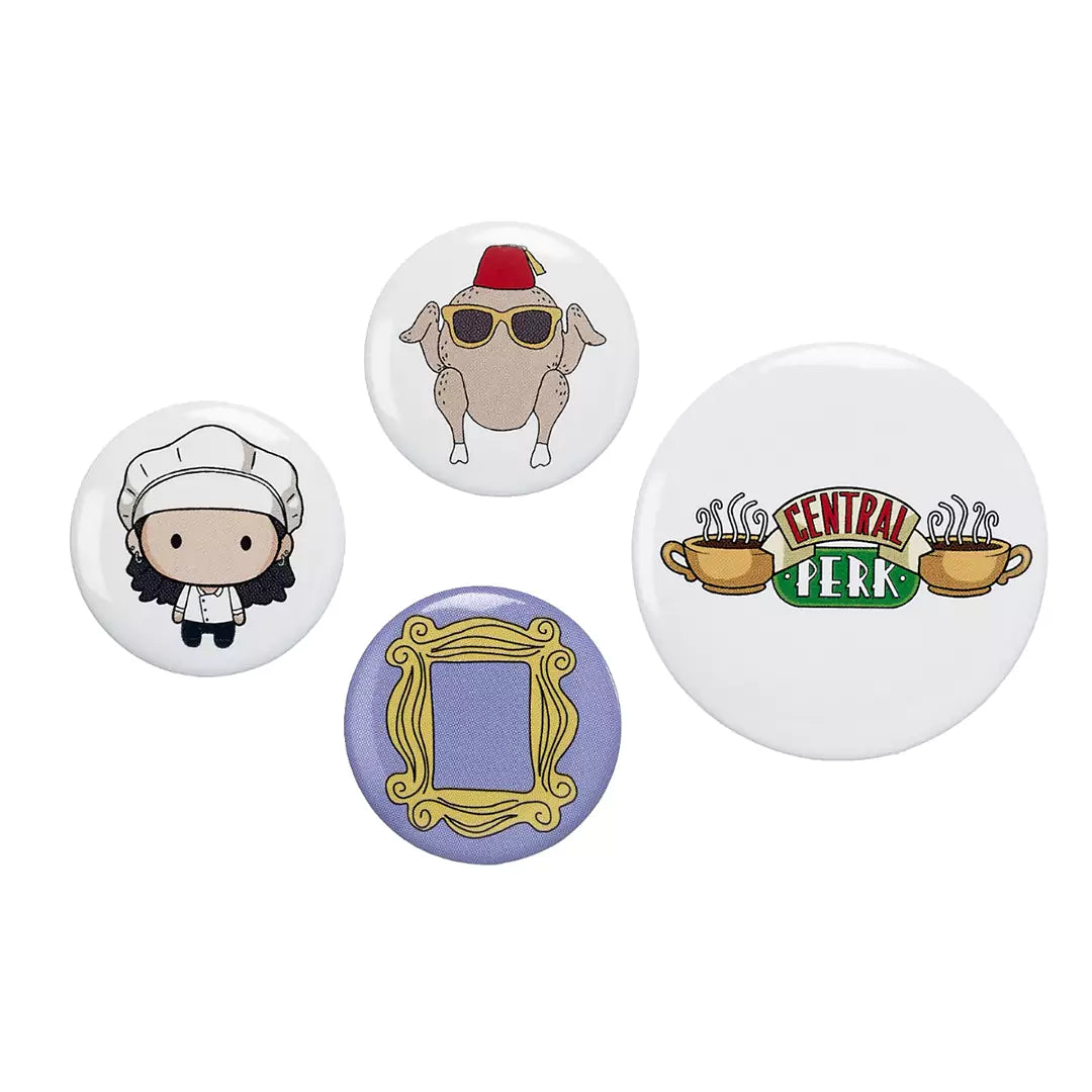 Monica 4 Button Badge Set - Friends