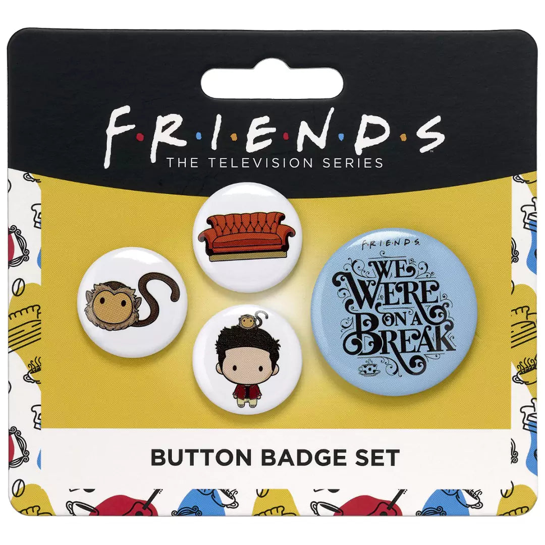 Ross 4 Button Badge Set - Friends
