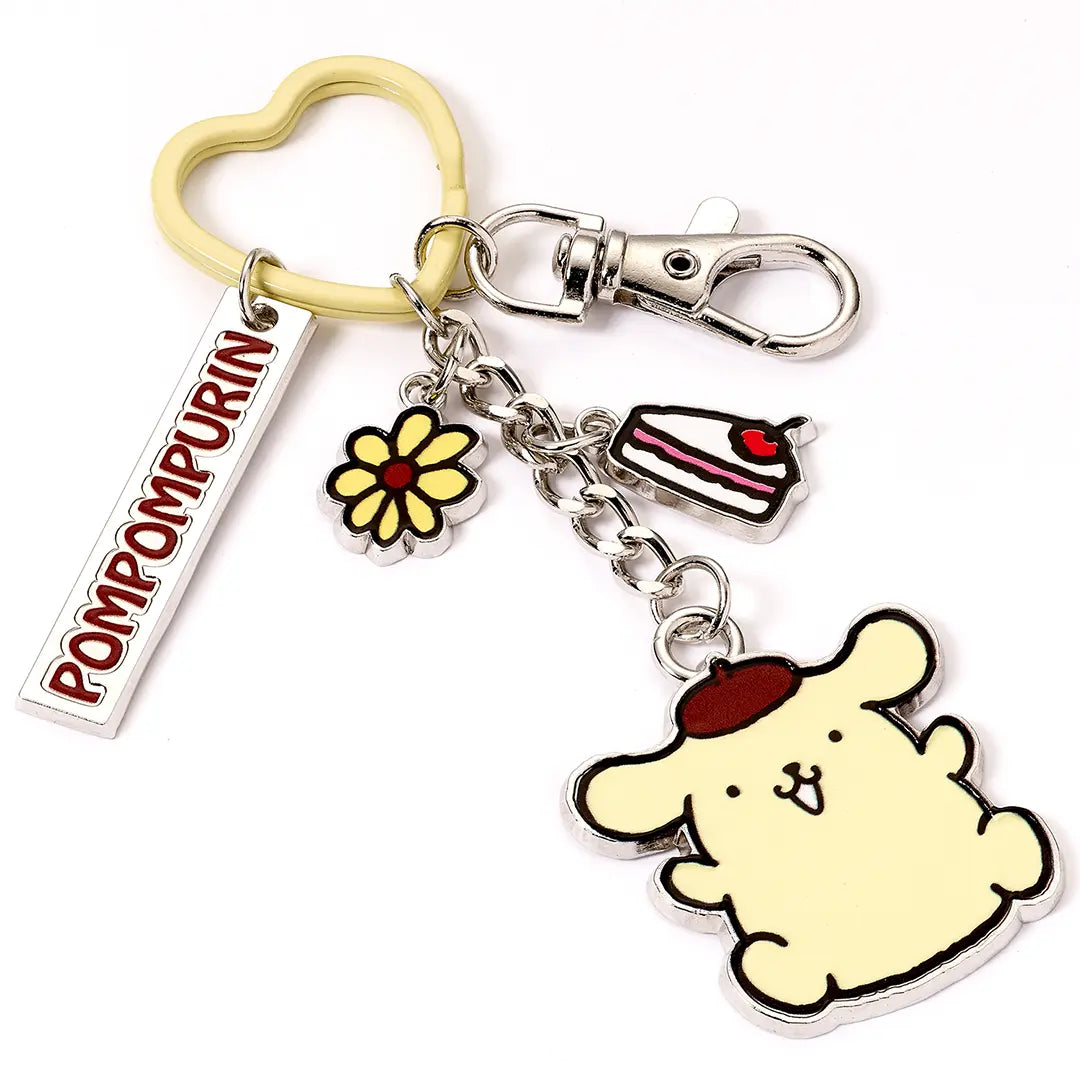 Keyring Pompompurin with Charms - Hello Kitty