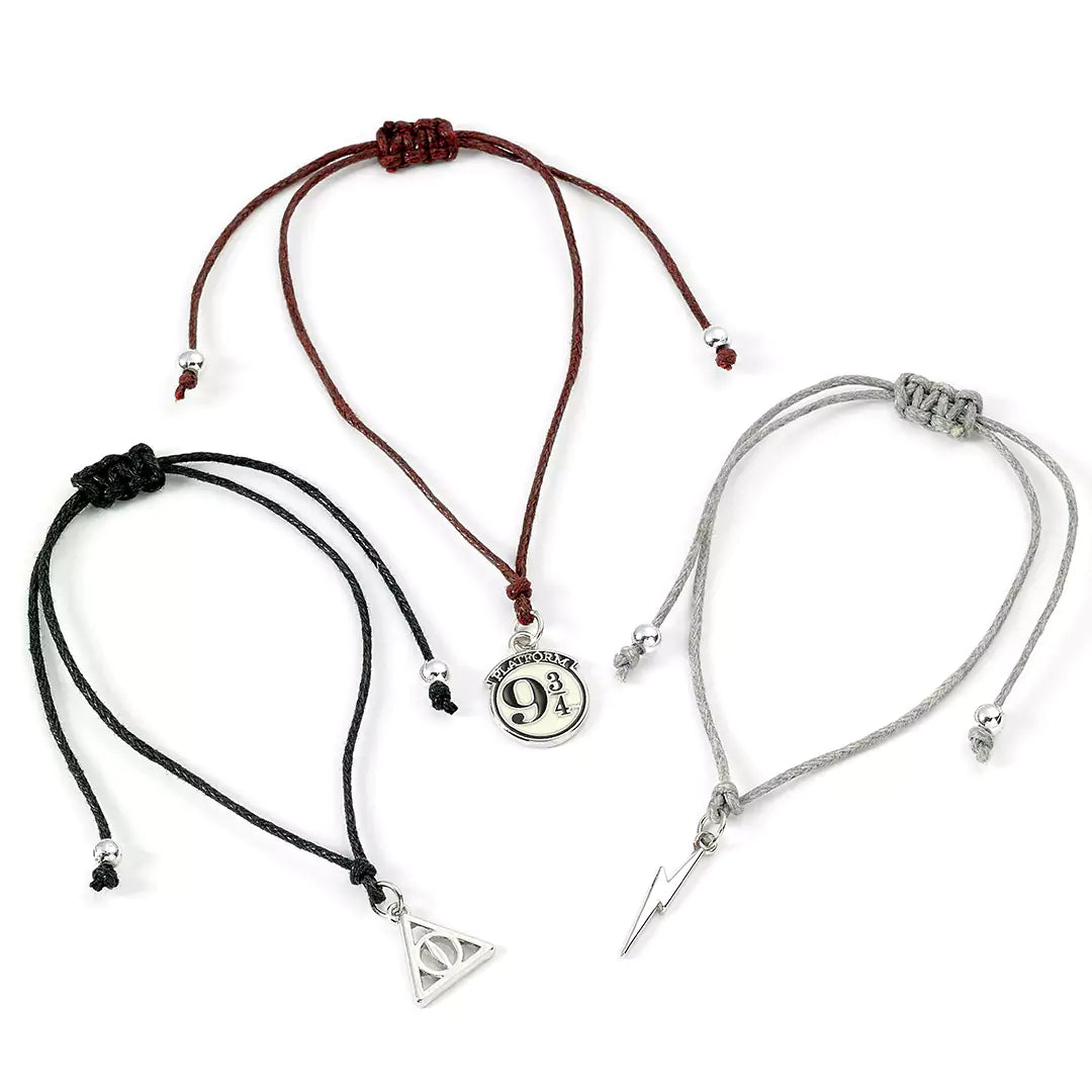Set of 3 friendship bracelets - Silver - Harry Potter