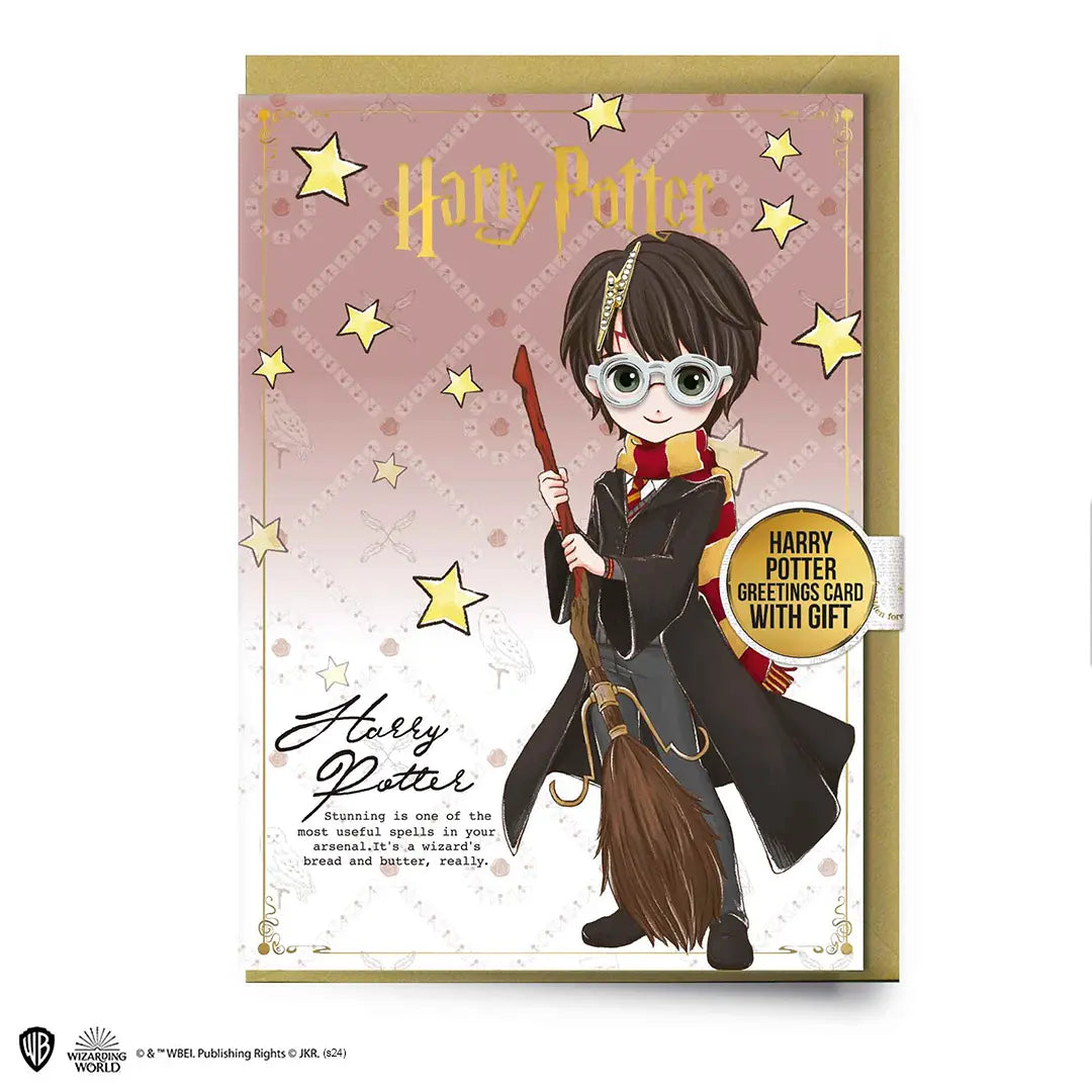 Harry greeting card with Pin - Harry Potter