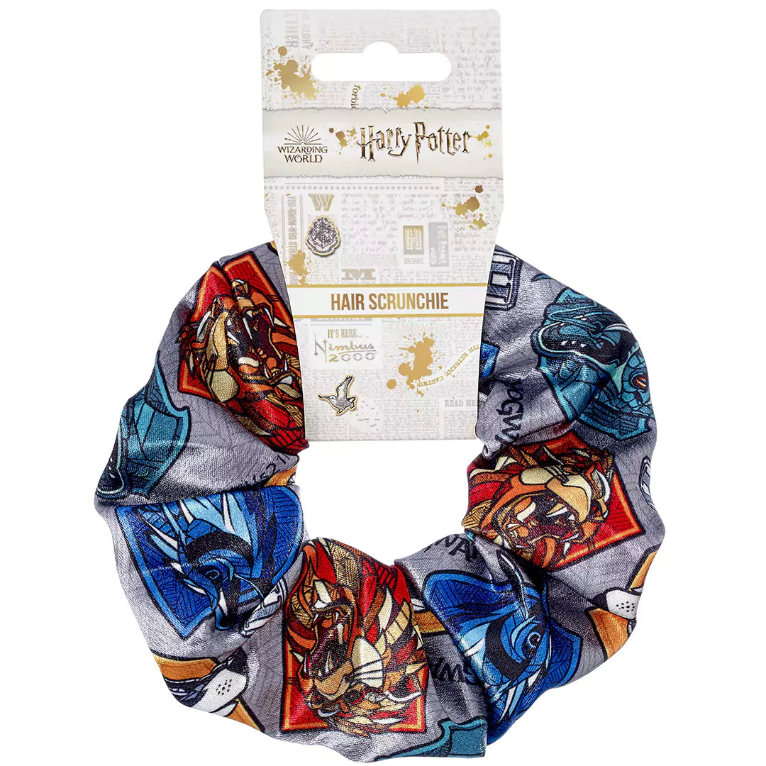 Hogwarts House Animal Crest Hair Scrunchie - Harry Potter