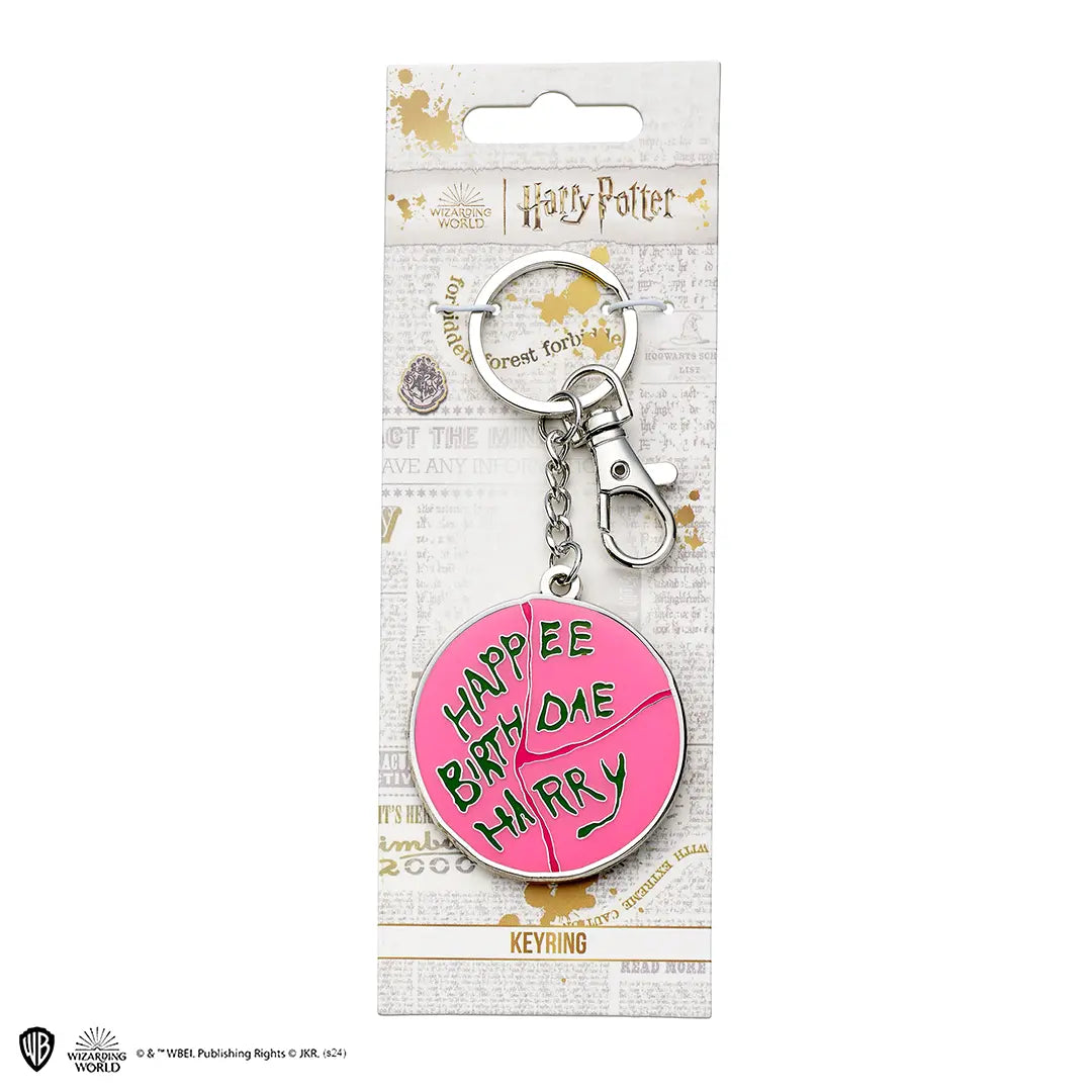 Happee Birthdae cake keyring - Harry Potter