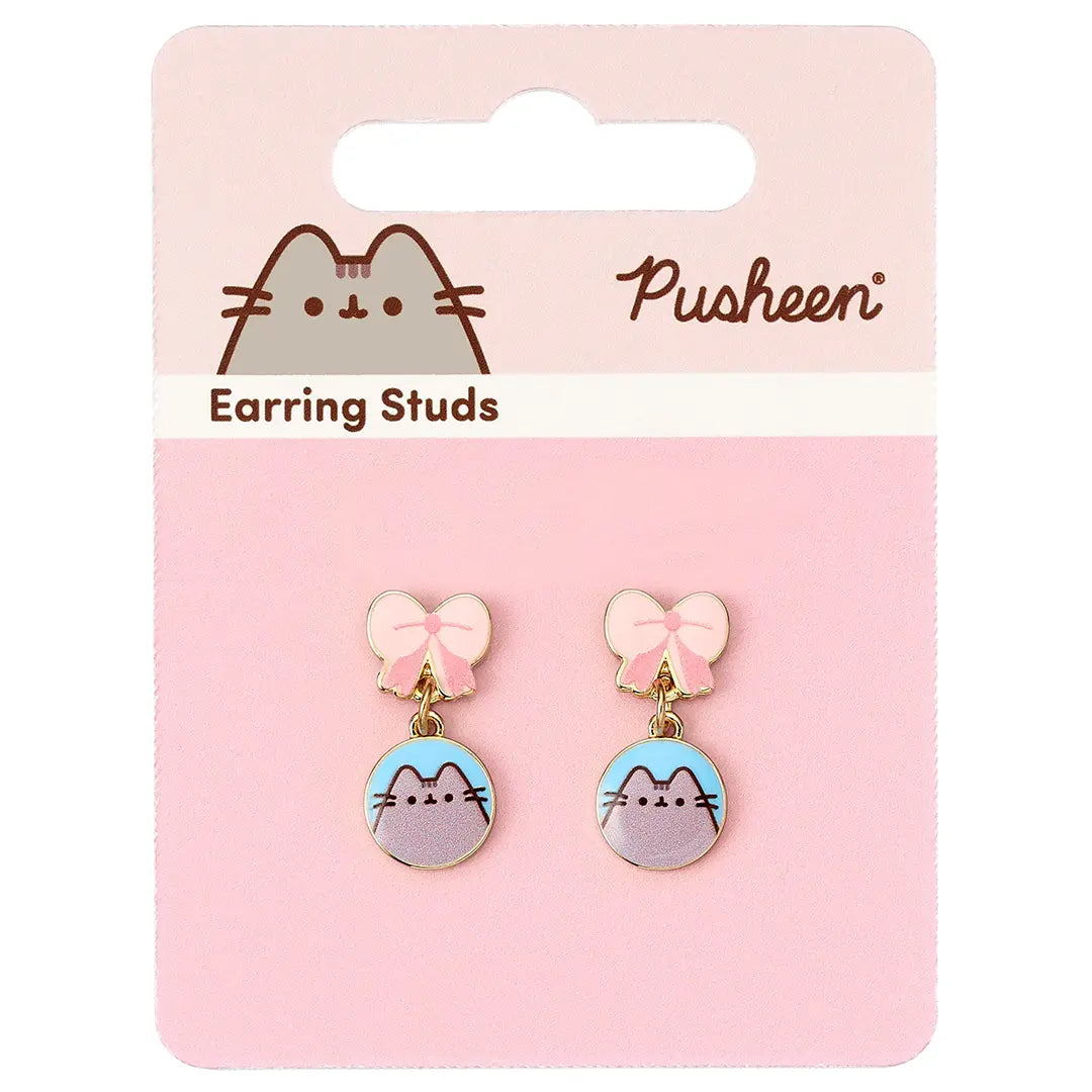 Pusheen the cat and bow earrings - Pusheen