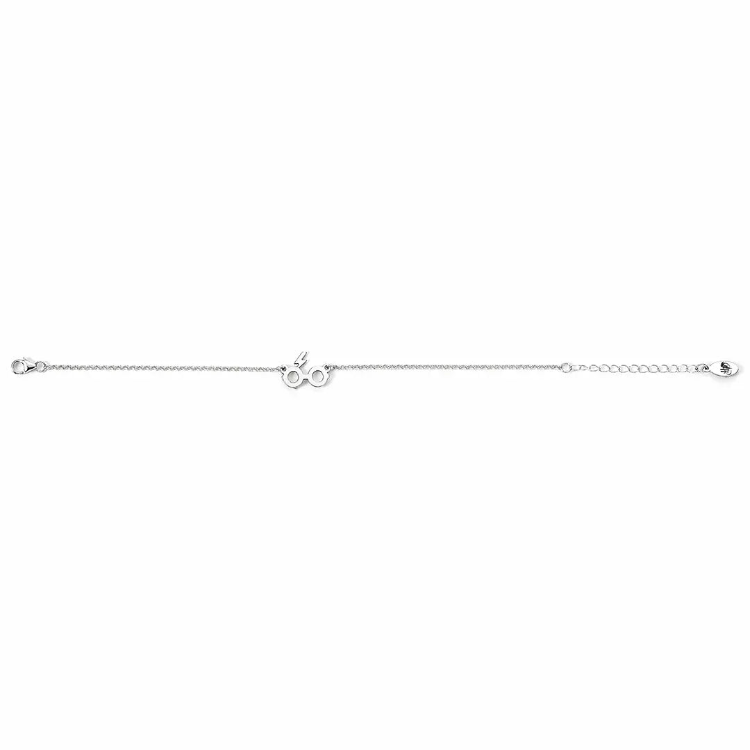 Sterling Silver Glasses & Lightning Bolt Charm Bracelet - Harry Potter
