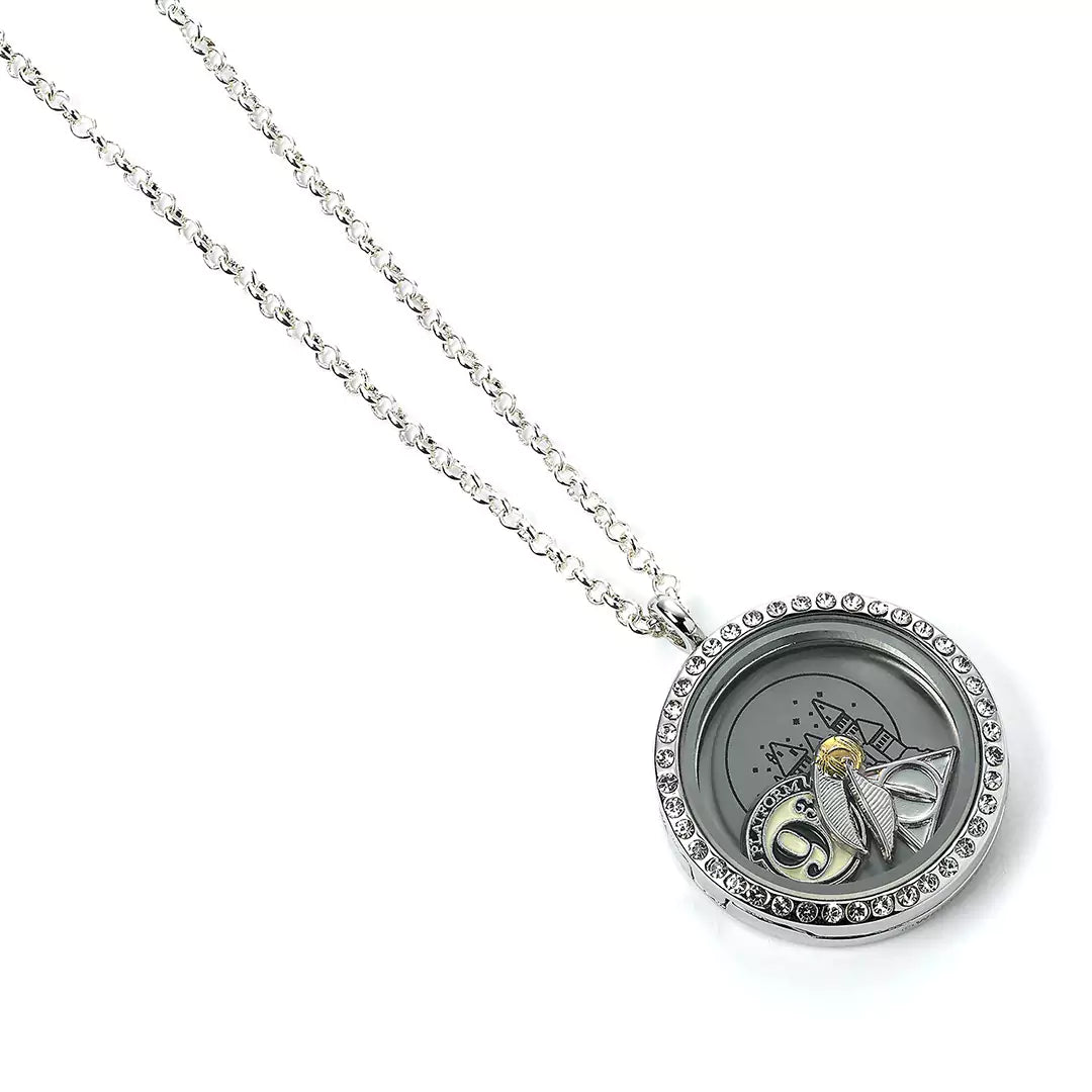 Floating Charm Locket Necklace with 3 charms - Harry Potter