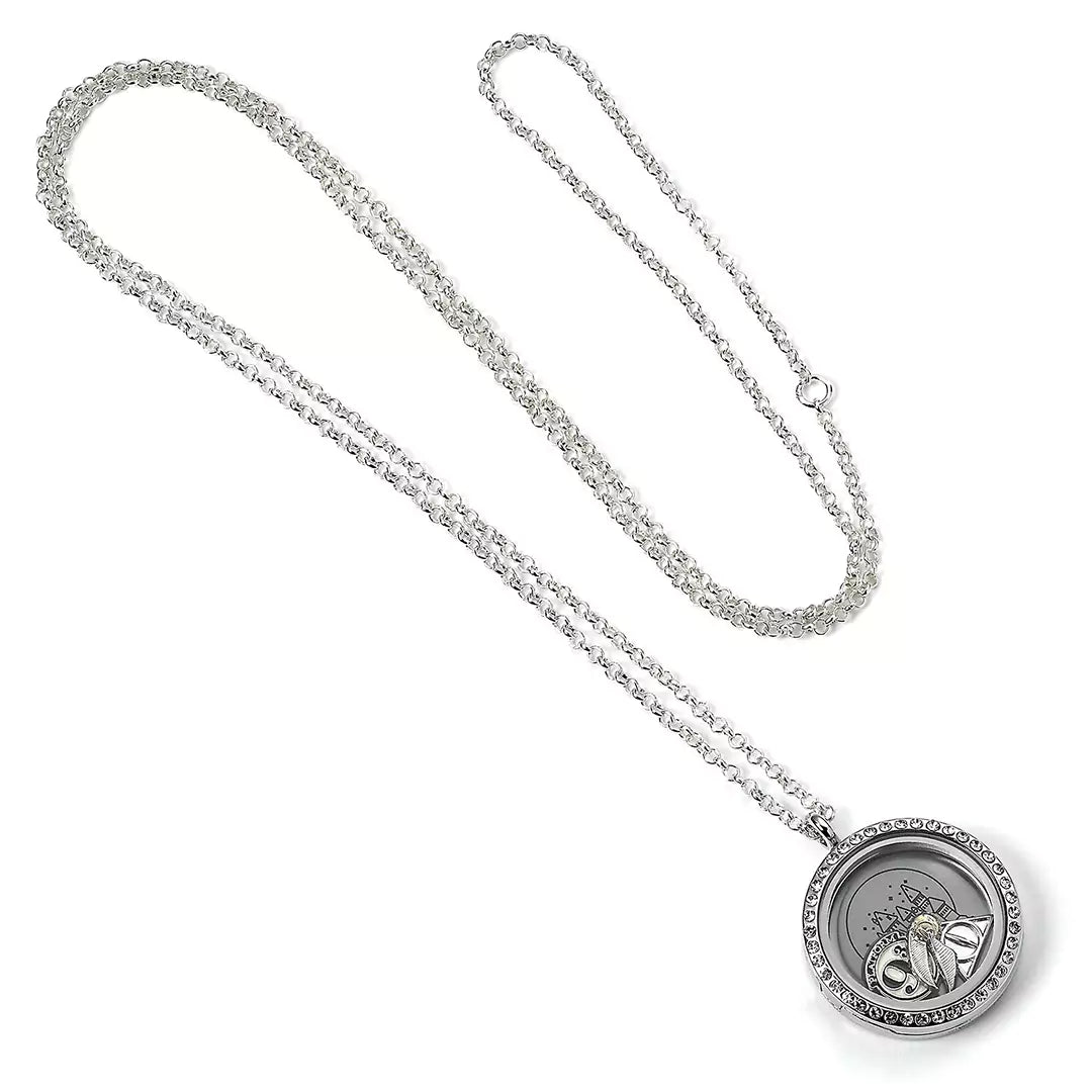 Floating Charm Locket Necklace with 3 charms - Harry Potter