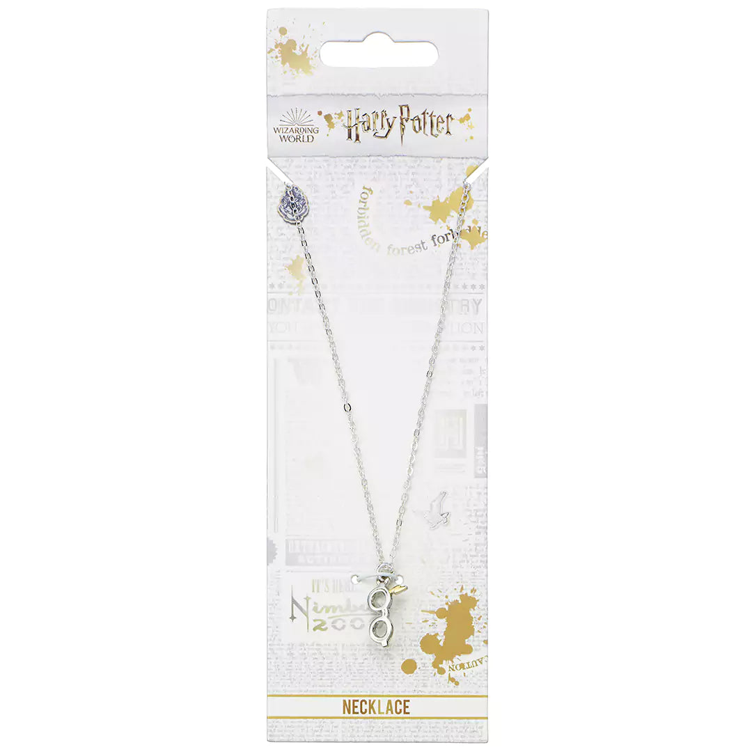 Lightning Bolt with Glasses Necklace - Harry Potter