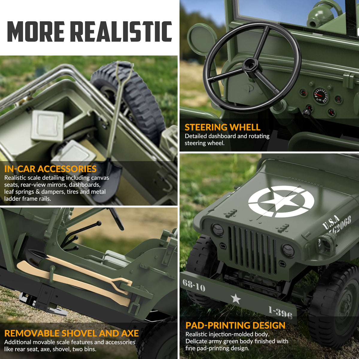 RC Crawler 1/10 4WD 1941 Willys MB