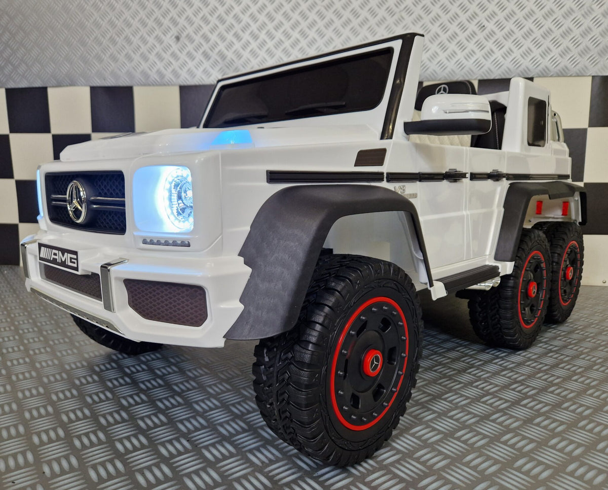 Kids' car Mercedes G63 6x6 AMG for 1 person in white