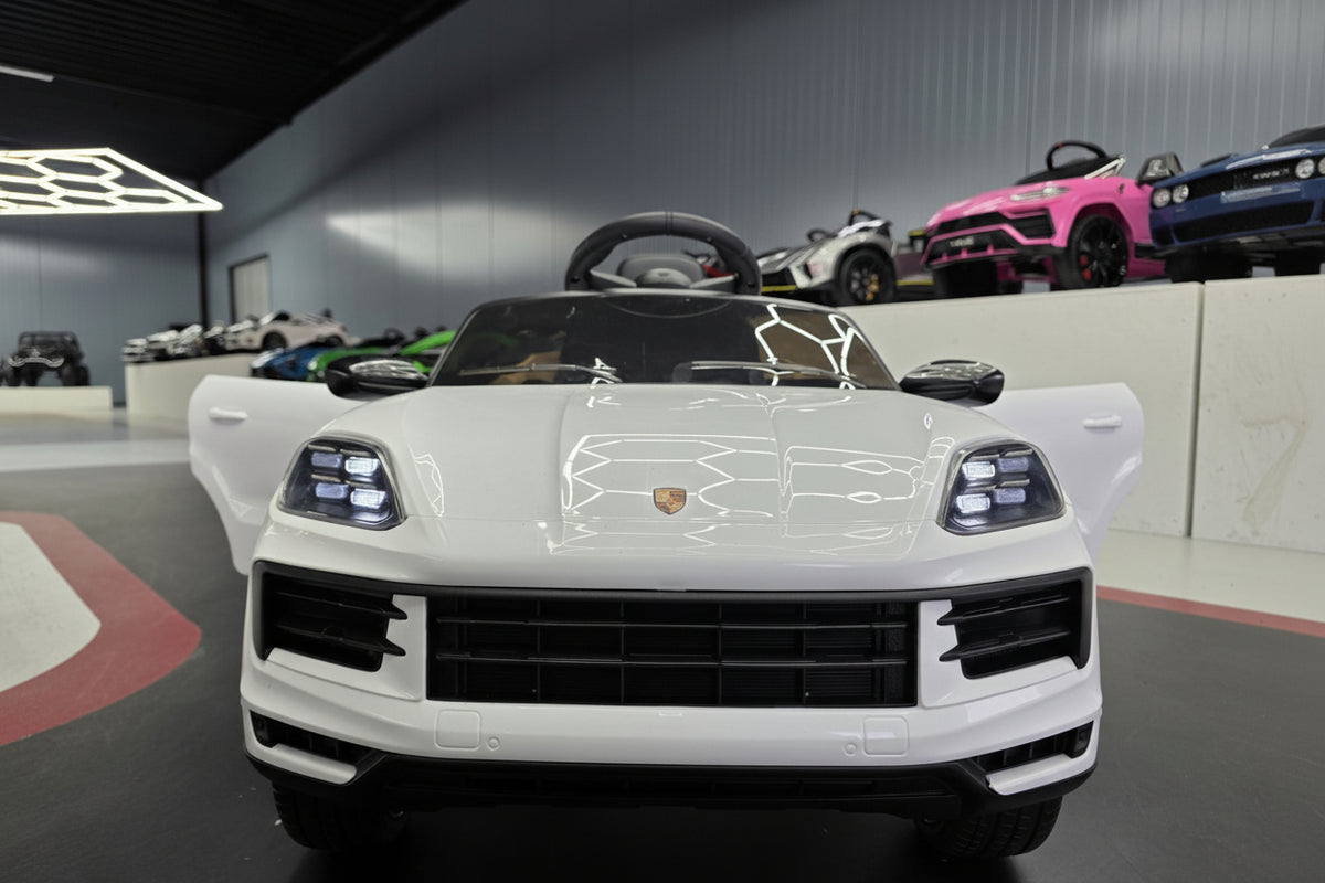 Porsche Cayenne 12V electric car for kids – 1 seat, white