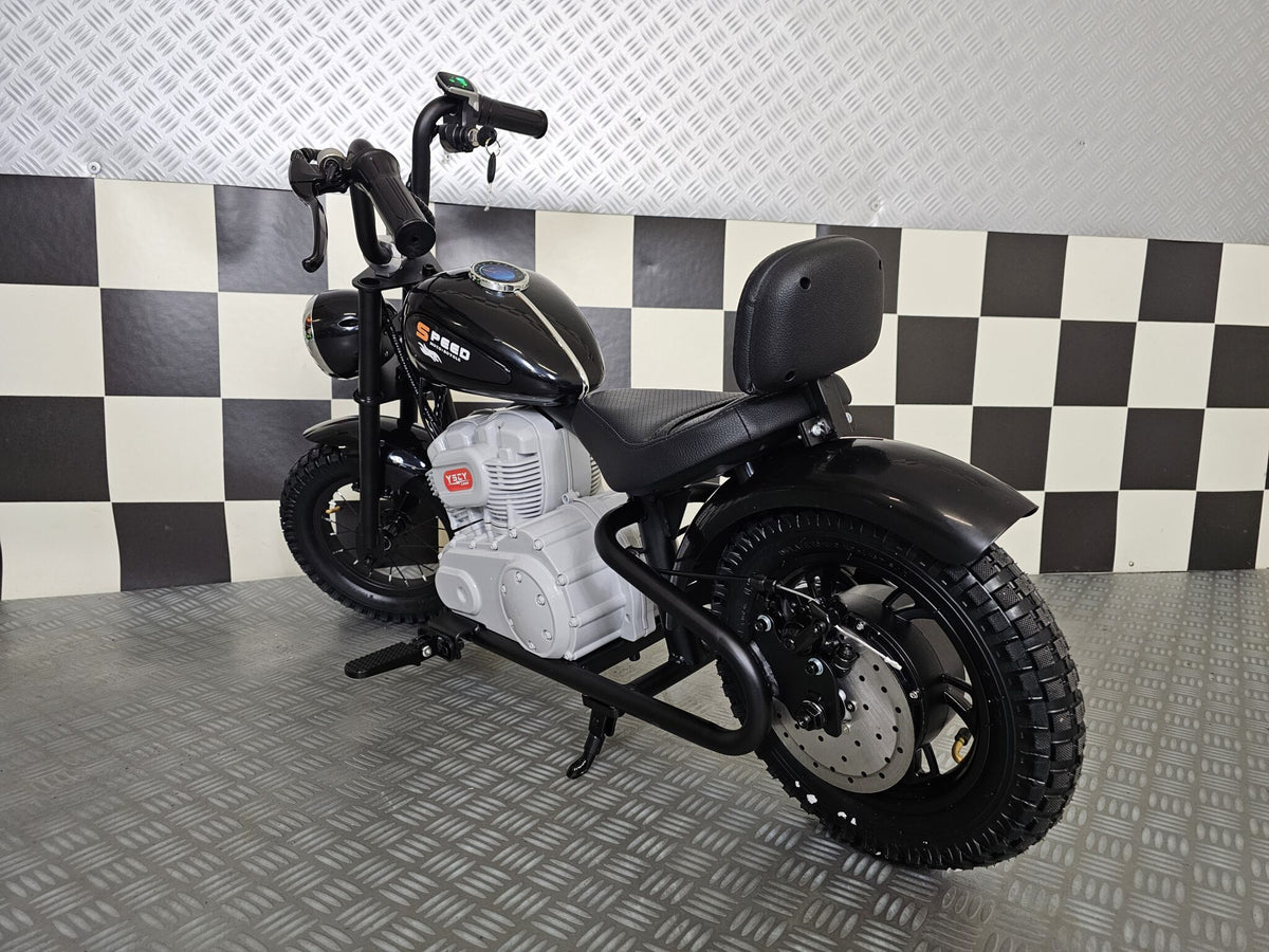 Chopper 24V electric motorbike for kids – black