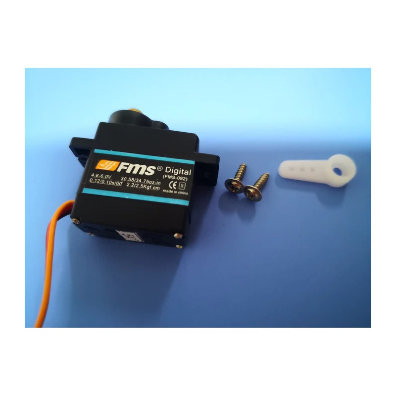 9g digital metal gear servo 54 degree with 600mm wire (FMS9GMGD54E)