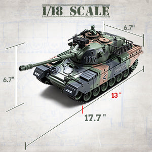 Serious remote-controlled tank with real pellets, real smoke, real movements plus option for water pellets