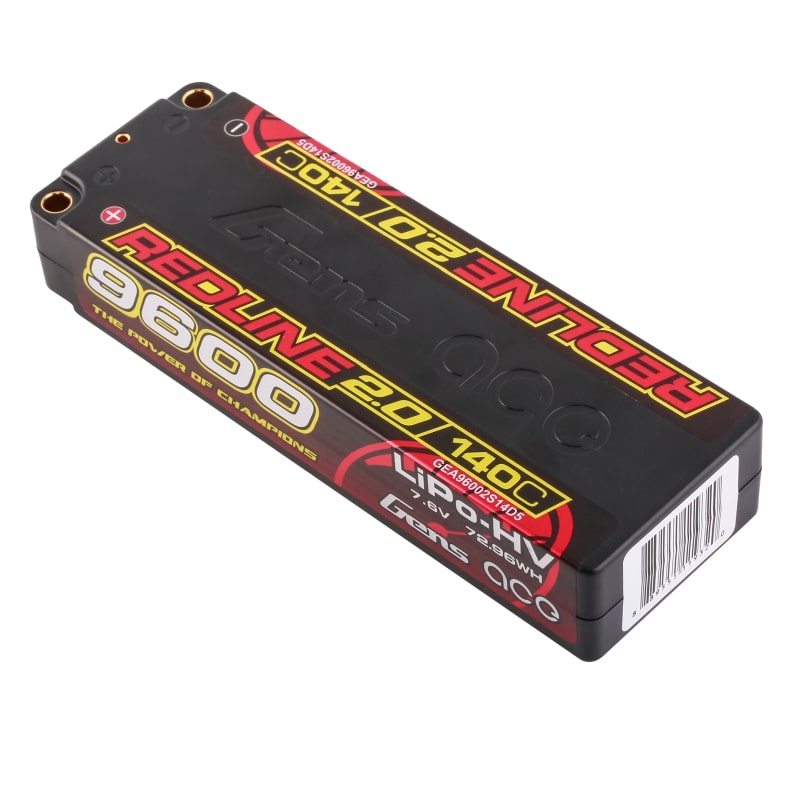 GENS ACE GEA96002S14D5 - GensAce Redline 2.0 2S HV 7.6V-140C-9600 139x47x25mm 324g