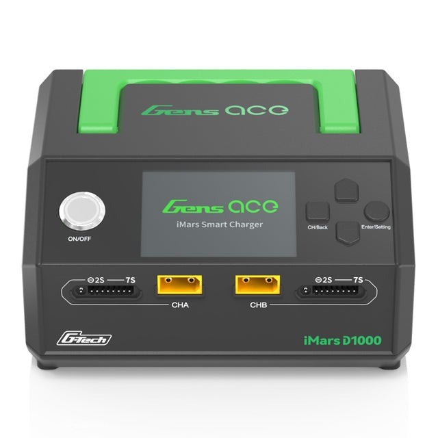 GENS ACE GEAD1000-EB - GensAce Charger iMars D1000 Smart Dual Channel AC 1000W EU