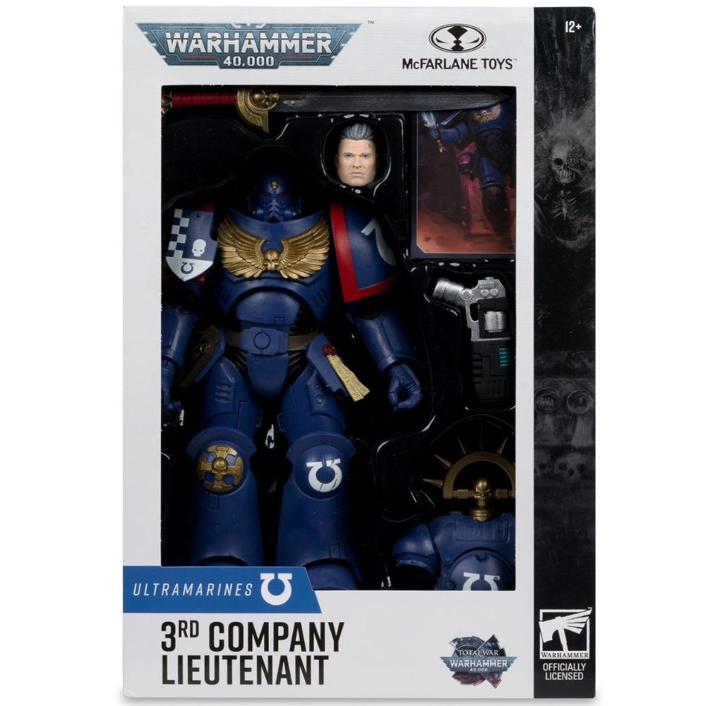 Warhammer 40,000 Total War 3rd Company Lieutenant (Ultramarines) 7in Action Figure McFarlane Toys